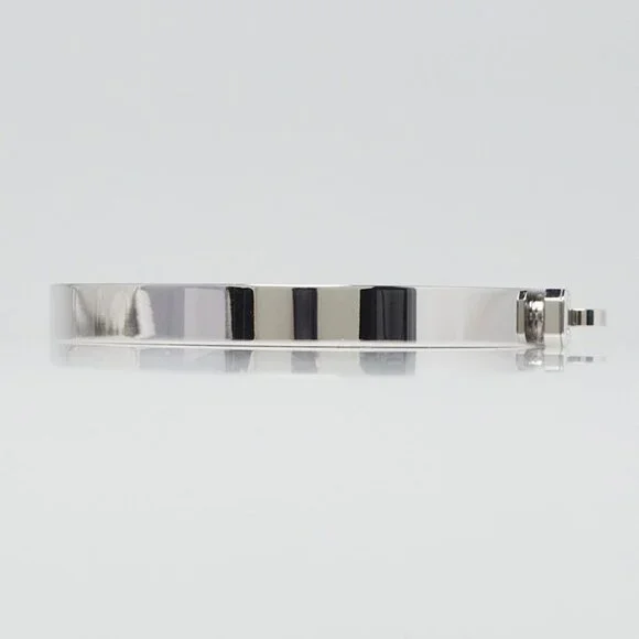Hermes 18k White Gold and Diamond Small Model Kelly Bracelet Size SH